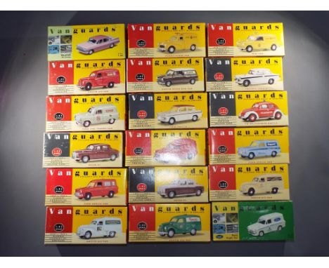 Vanguards - 18 boxed diecast 1:43 scale vehicles by Vanguards. Lot includes; VA06400 Vauxhall PA Cresta - Rose & Lilac; VA120