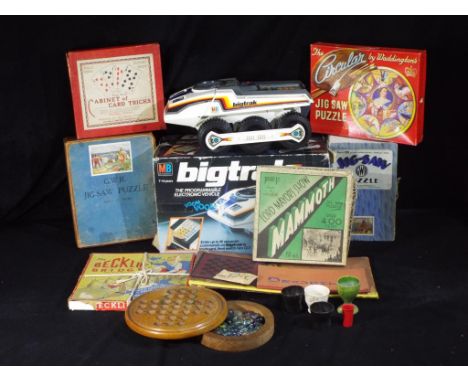 MB Electronics, Waddingtons - A boxed Big Track by MB Electronics in Playworn condition in a Poor box; together with a select