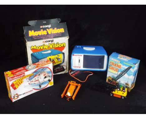 Corgi, Lone Star, Britains, Scalecraft - A boxed Corgi Movie Vision Projector in Good condition in a Poor box;  with a boxed 