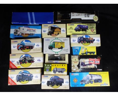 Corgi, Vanguards  - 16 diecast model vehicles in various scales. Lot includes 23701 Guinness Leyland Octopus Tanker; Vanguard