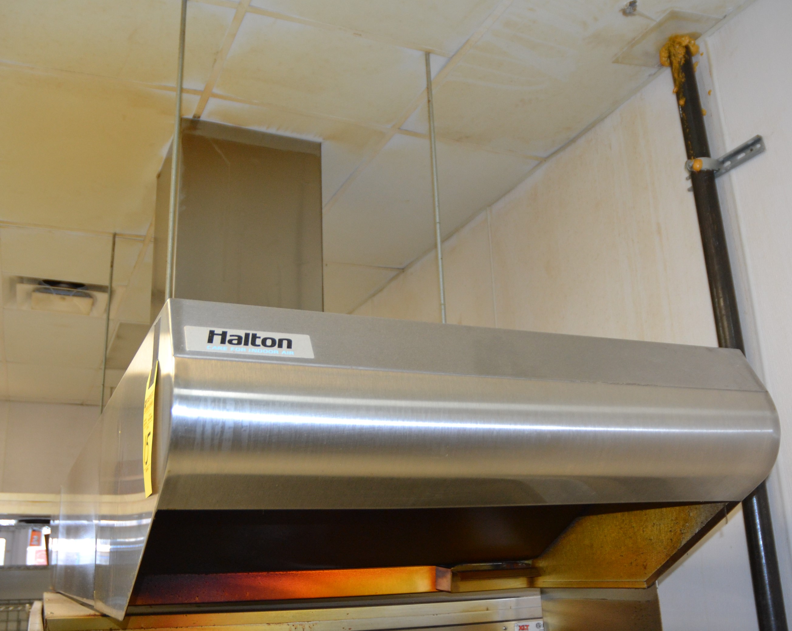 Halton Stainless Steel Exhaust Hood, 36 1/2" x 128"