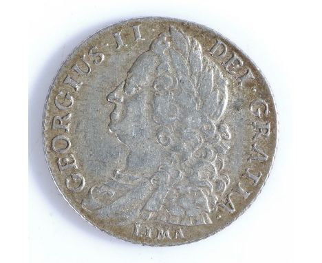 George II Shilling, 1745, Lima, (S 3703)