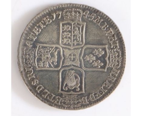 George II Halfcrown, 1745, LIMA, (S 3695)