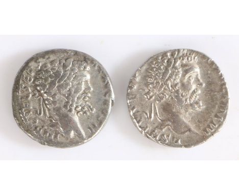 Septimius Severus silver denarius, 193 -211 AD and another denarius&nbsp;
