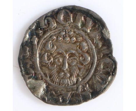 Henry III Silver short cross penny of Canterbury Class 7a, Spink 1356 AObv:-  hElNRIclVSRelXIIIRev:-  +SAMVELLONCLATNMoneyer 