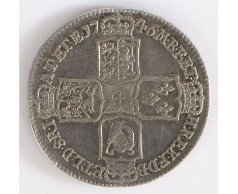 George II Halfcrown, 1746, D. Nono, Lima, (S 3695A)