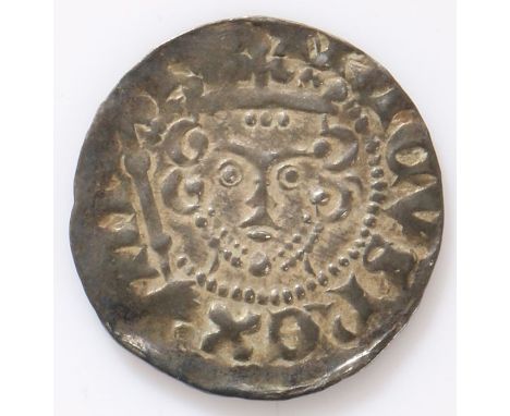 Henry III Silver Long Cross Penny of Canterbury Class 5aZ, Spink 1367AObv:  HElNRIClVSRElXIIIRev:-  NICOLElOYGANTBoth the sec