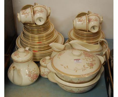 A Royal Doulton Romance collection part tea and dinner service in the Lisset pattern H5083