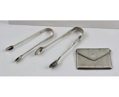 J & W MITCHELL A PAIR OF EARLY VICTORIAN SCOTTISH SILVER SUGAR TONGS, having scallop decoration, Glasgow 1841, together with 