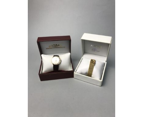 GENTLEMAN'S ROTARY WRIST WATCH, on brown leather strap; along with a lot of other wrist watches including Accurist, Timex and