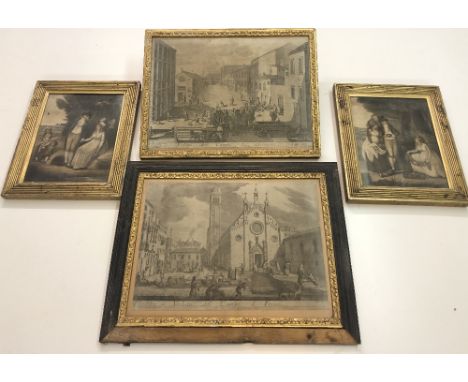 Engravings: A group of early 18th Century black and white Engravings, some architectural examples, and similar later material