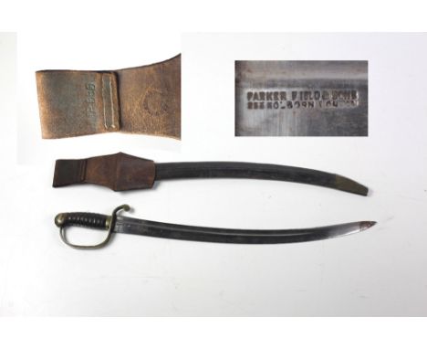 A 19th Century Cavalier type Sword, by Parker Field &amp; Son, London with plain guard and shaped wooden handle in original l