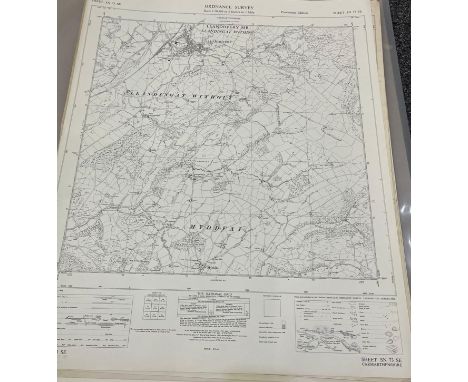 Collection of Ordnance Survey 6"/1 mile maps of Brecknockshire. (B.P. 21% + VAT)