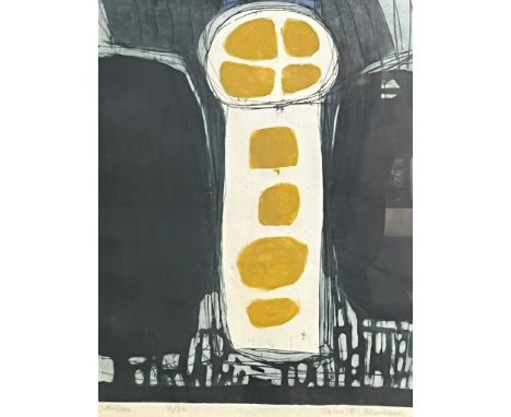 John R Brunsdon (British 1933-2014), 'Celtic Cross', limited edition coloured print, No 31/50, signed in pencil by the Artist