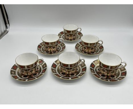 Royal Crown Derby - Old Imari - Set of Six Cups and Six Saucers. 
Good condition, no damage. 