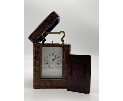 Searle Hoare &amp; Co. Carriage Clock in Original Travel Case. 