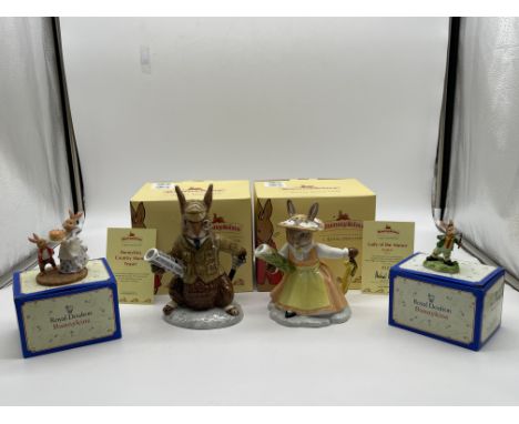 Boxed Royal Doulton - Bunnykins Country Manor Teaset, Boxed Royal Doulton - Bunnykins Lady of the Manor Teapot, along with Tw