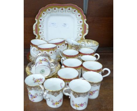 A Hammersley six setting coffee set and other teawares 