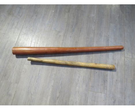 A hardwood didgeridoo and a rain stick (2)