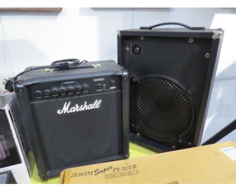 A Marshall B25 MKII practice amplifier and a monitor speaker (2)
