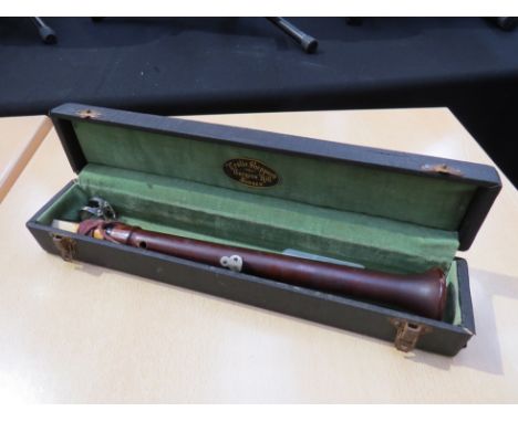 A Chalumeau wind instrument, a/f cased