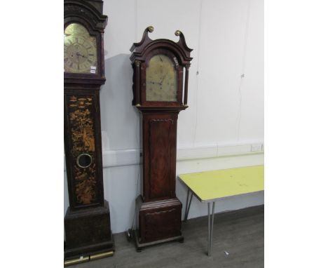 An 18th Century brass dial musical longcase clock (3 train), dial signed Joseph Fifield, Winchester, rack and snail striking 