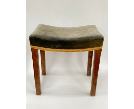 A Queen Elizabeth II Coronation 1953 stool, designed by Lutyens and made by Waring and Gillow Ltd (stamped to frame), origina