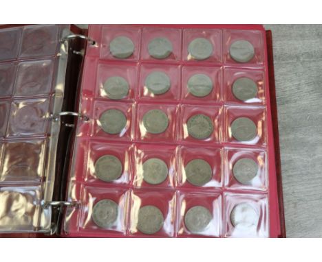Large Album of vintage UK coinage to include, Silver, Cartwheel twopence, Cartwheel Penny etc