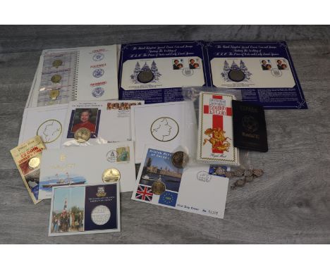 BU and other UK coins to include 2003 Coronation Jubilee £5 Pounds, £1 Pounds, Charles &amp; Diana Coin Cover set etc and a H