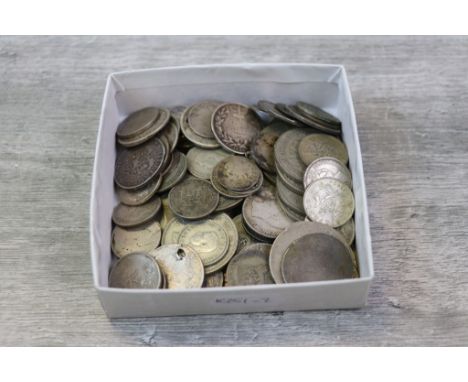 Collection of UK &amp; World silver coinage to include USA, French and Edward VII Florins