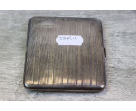 Hallmarked Silver Cigarette case, Adie Brothers Limited 1928 with engine turned decoration