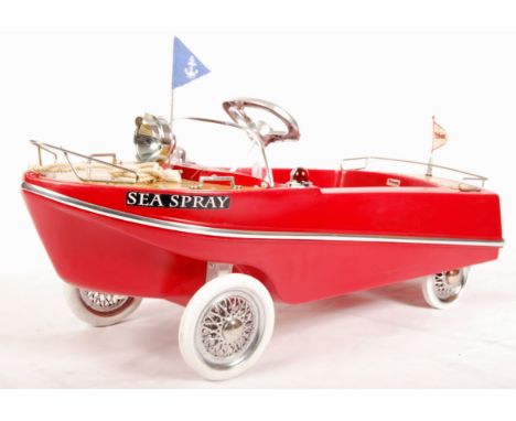 A rare original vintage 1960's Tri-ang / Triang made ' Sea Spray ' child's pedal car boat. The only known example in existenc