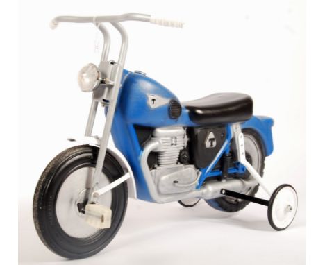 A rare vintage 1960's Tri-ang / Triang Lines Brothers made child's pedal motorcycle / motorbike - based on a Harley Davidson.