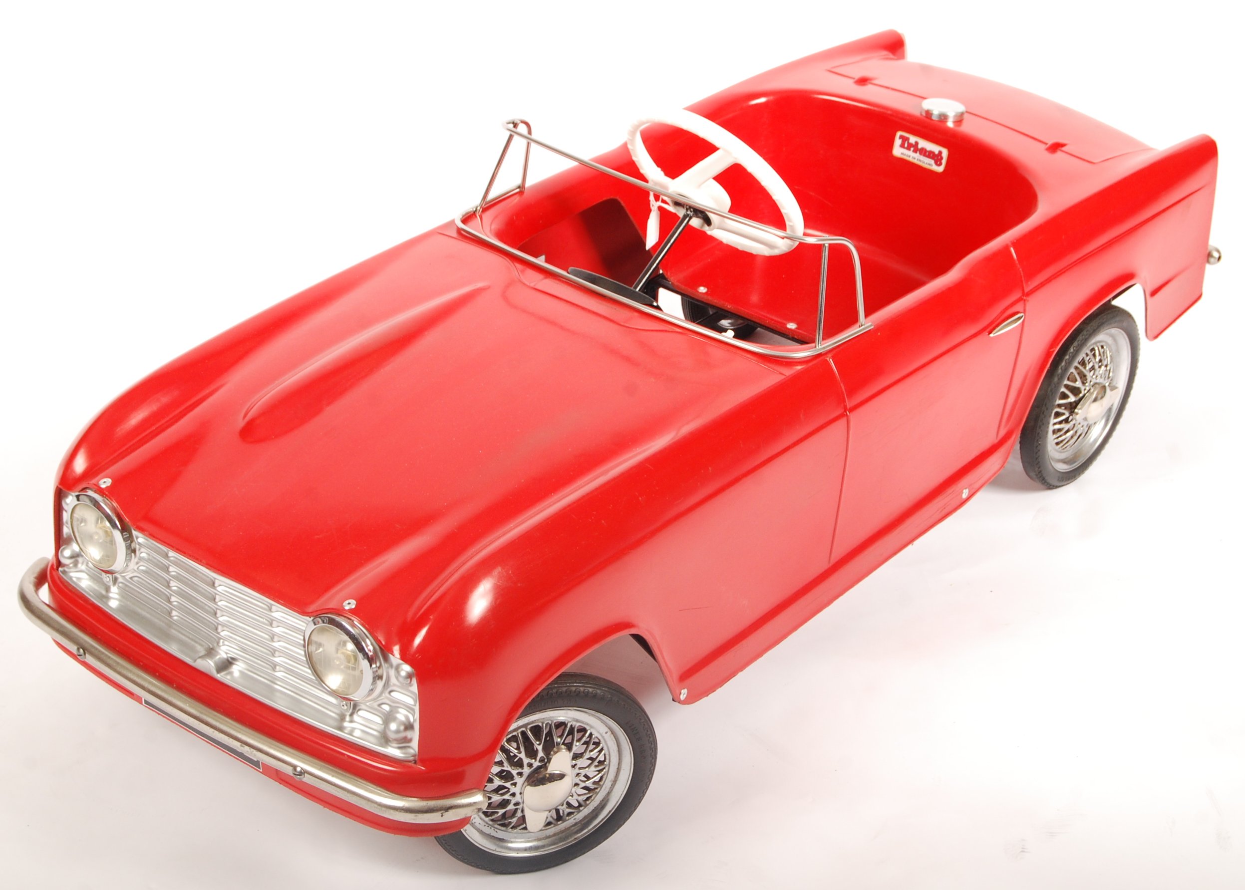 A rare vintage 1960's Triang / Triang made Triumph TR4 child's pedal