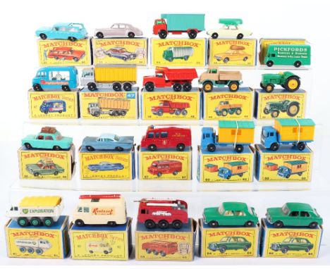 Collection of Thirty Matchbox Lesney Regular Wheels Boxed Models, including: 42b Studebaker Station Wagon (missing figures) 4