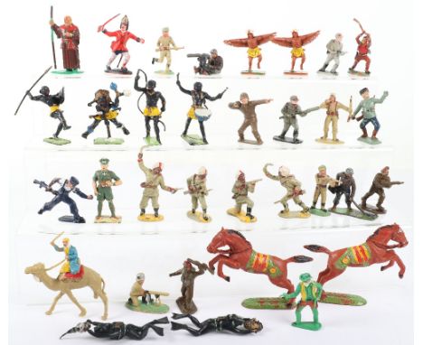Quantity of Early Plastic Toy Soldiers, including, Cherilea Zulus, Lone Star Sailors, Cherilea Afrika Korps, Speedwell Afrika