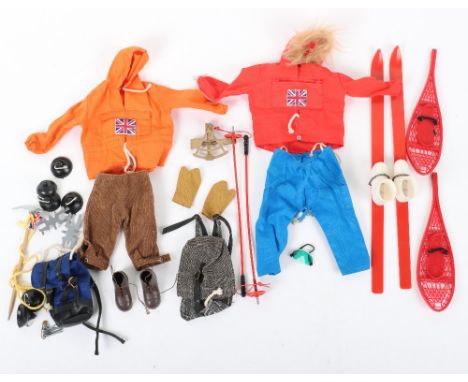 A Quantity of Vintage Original Action Man Uniforms Accessories From 1960’s Artic Explorer, including: Polar Explorer, Anorak,