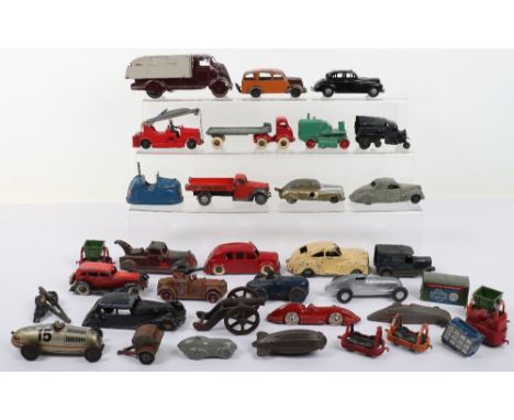 An Interesting lot of mixed unboxed vehicles, including: Scarce Kemlow diecast Dodgem car, original blue body, with steering 