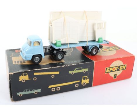 Tri-ang Spot On Models 111A Ford Thames Trader with Artic Flat and Garage Kit, light blue body, in excellent original conditi