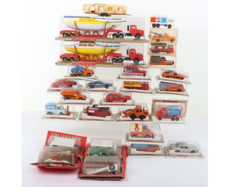 Quantity Of Majorette (France) Diecast Models, including boxed: 2 x series 3000 Scania Articulated low loader with boat load 