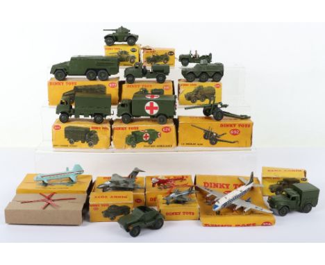 A Quantity of Boxed Dinky Toys military models, including: 623 Army Covered wagon,626 Military Ambulance, 641 Army 1 Ton carg