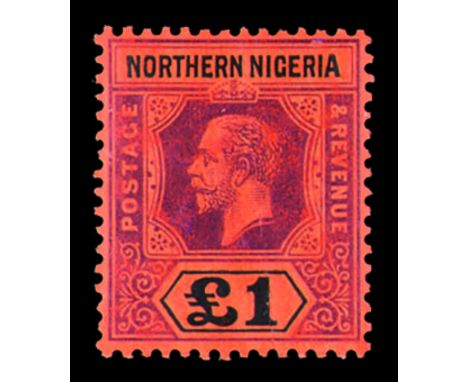 Edward VII - First issue - The series with "SPECIMEN" overprint - Together with George V 1 £ violet and black on red paper - 