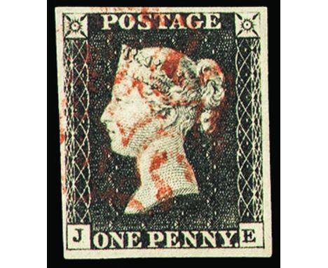 First issue 1 p. black 1  1840 - Prima emissione 1 p. nero (Bol. n. U1)(SG n. 2) -  usato  Base d'asta €100