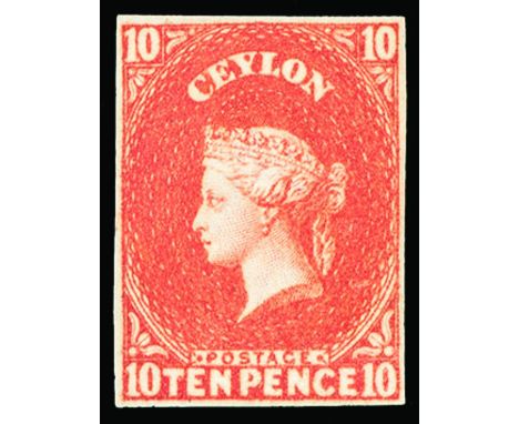First issue 10 p. orange vermilion - Very fresh Signature A. D. Certificate Bolaffi 1857 - Prima emissione 10 p. arancio verm