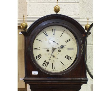 Thos Pringle, Dalkeith, an early-19th century Scottish long case clock, the ebony inlaid mahogany case with quarter column tr