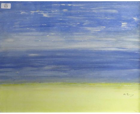 R Ivy, Coastal scene, mixed media, signed lower right, 39 x 54cm, together with three further works by the same artist (4)