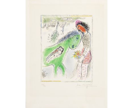 Marc Chagall (1887-1985)Cheval Vert (Mourlot  698) Lithograph in colours, 1973, on Arches wove paper, signed and numbered 38/