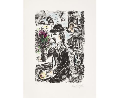 Marc Chagall (1887-1985)Peintre au Chapeau (Mourlot  1010) Lithograph in colours, 1983, on Arches wove paper, signed and numb