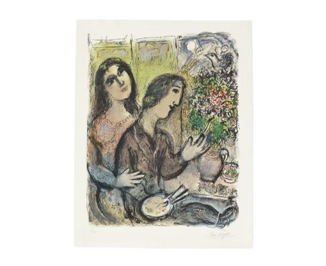 Marc Chagall (1887-1985)La Femme du Peintre (Mourlot 630) Lithograph in colours, 1971, on Arches wove paper, signed and dated