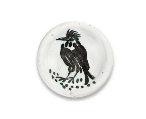 Pablo Picasso (1881-1973)Oiseau à la huppe (Ramié 173) stamped and marked Edition Picasso/Madoura Plein Feu (underneath)white